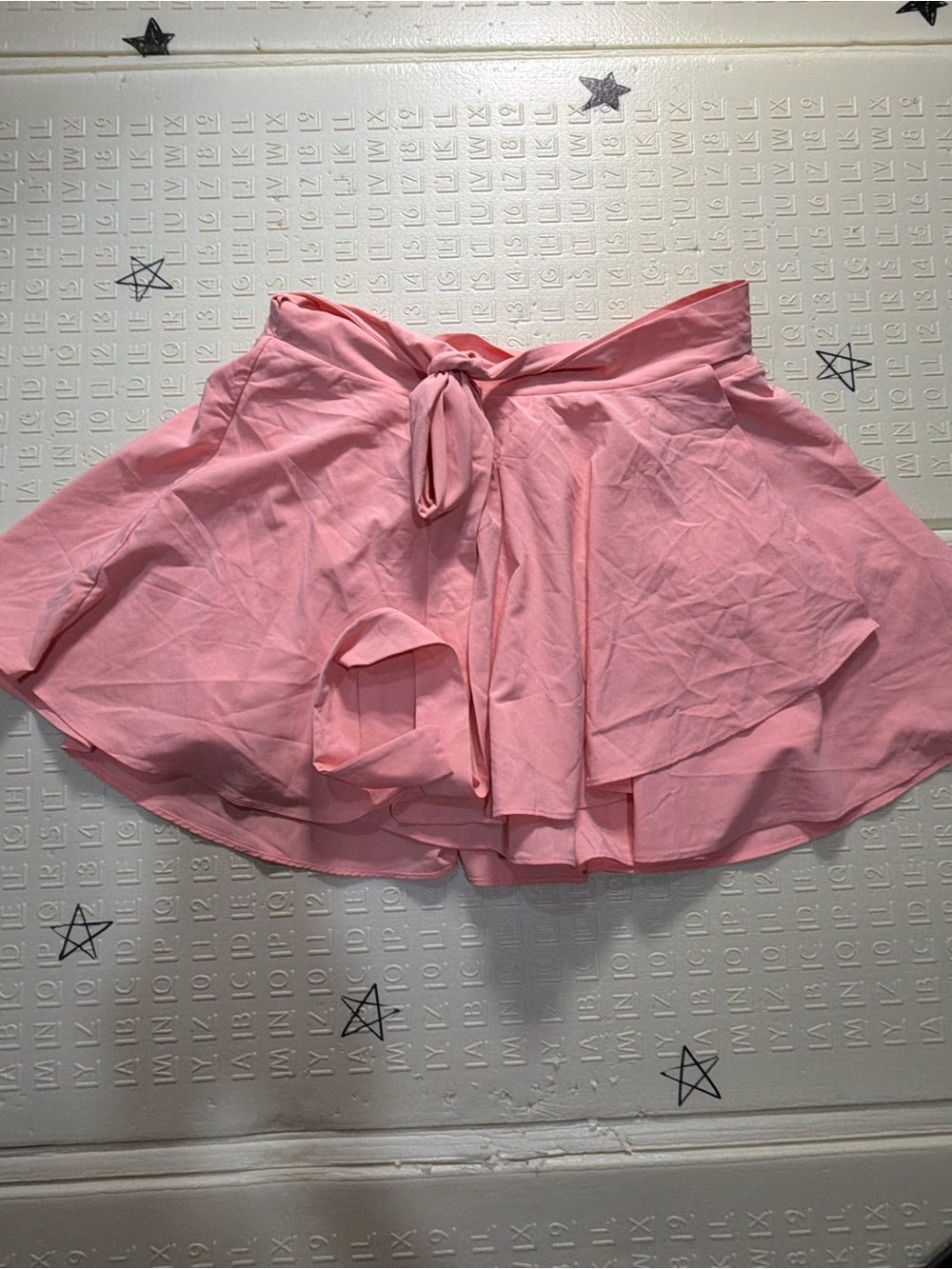HALARA Pink Tie-Front Circle Skirt
